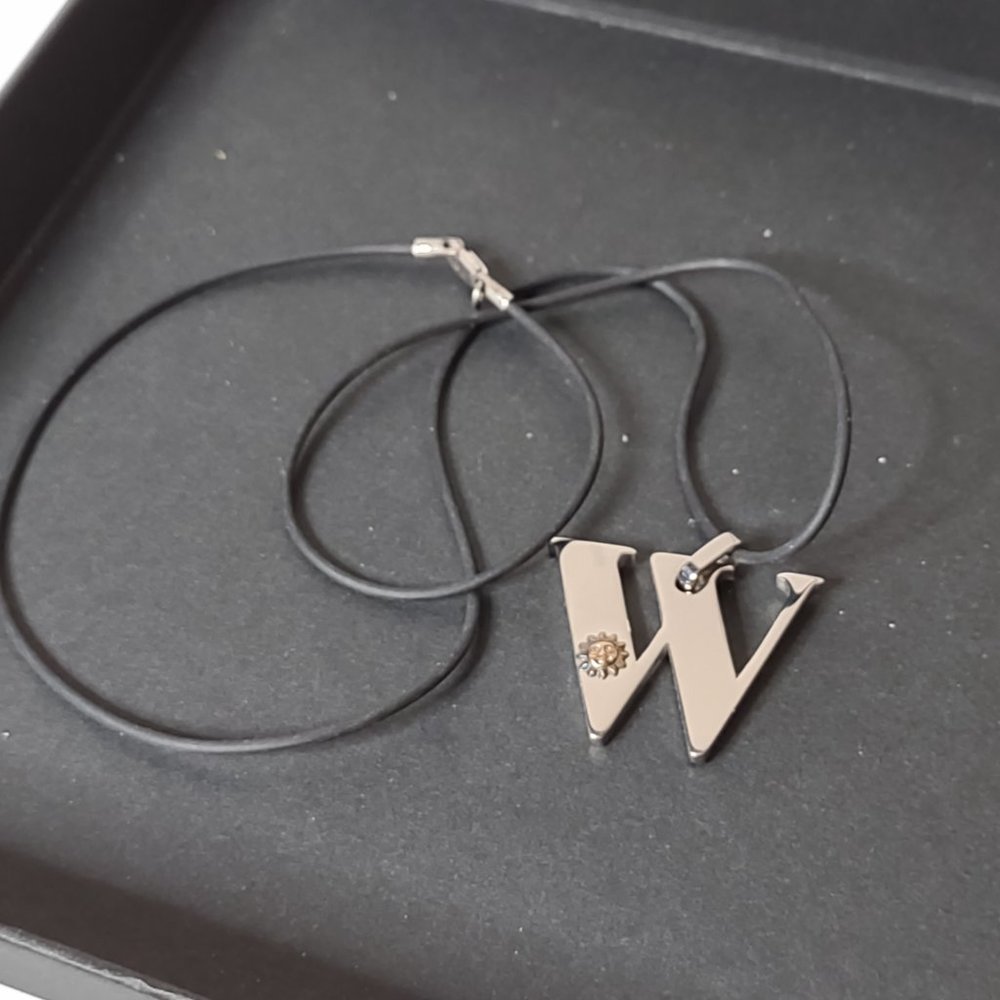 Morellato Letter W Pendant On 19 Inch Necklace